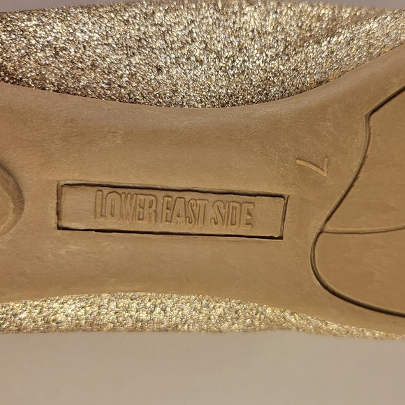 Lower East Side gold glitter ballet flats - Picture 3 of 3